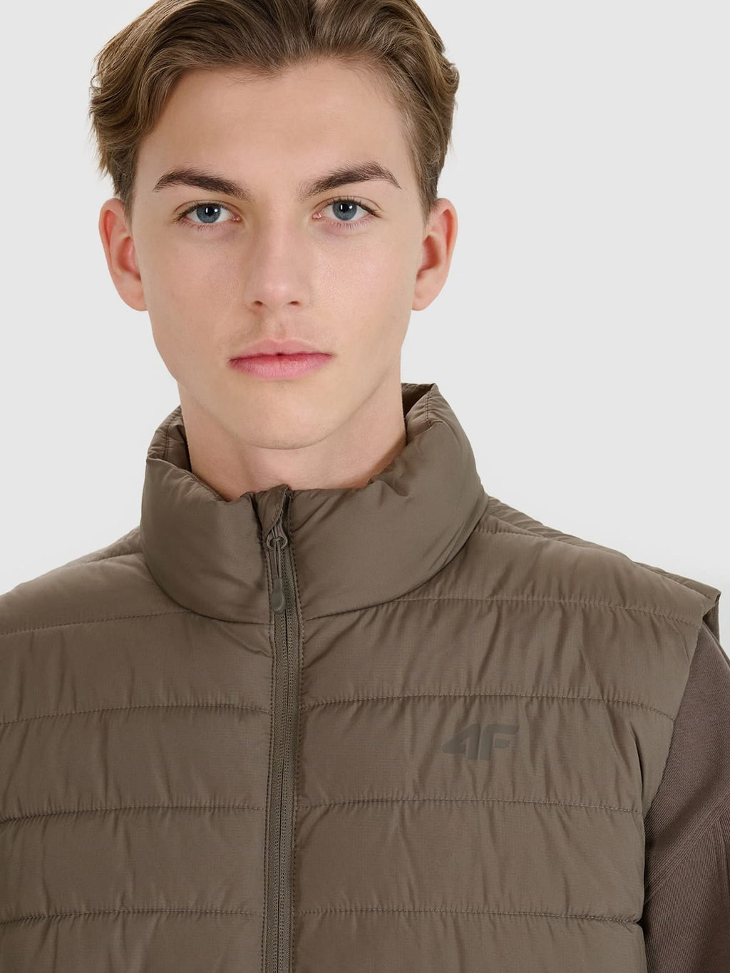 4F VEST JACKET, DARK BROWN/191