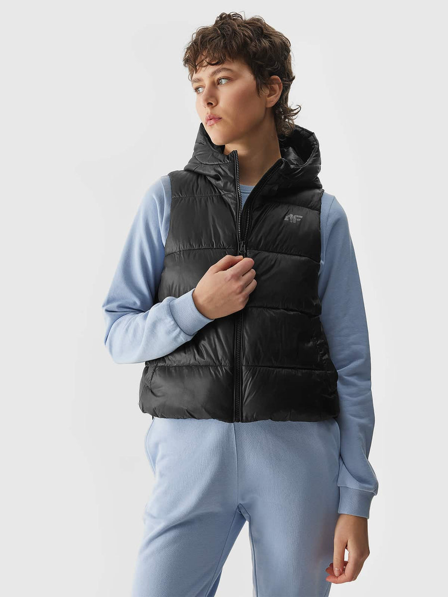 4F VEST JACKET, DEEP BLACK