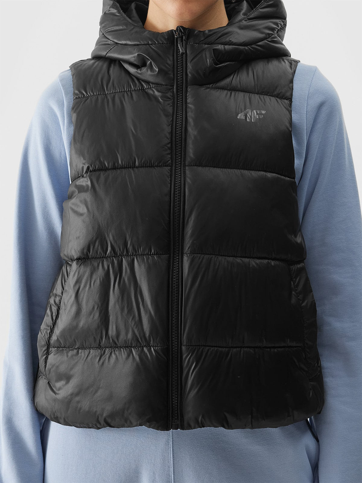 4F VEST JACKET, DEEP BLACK