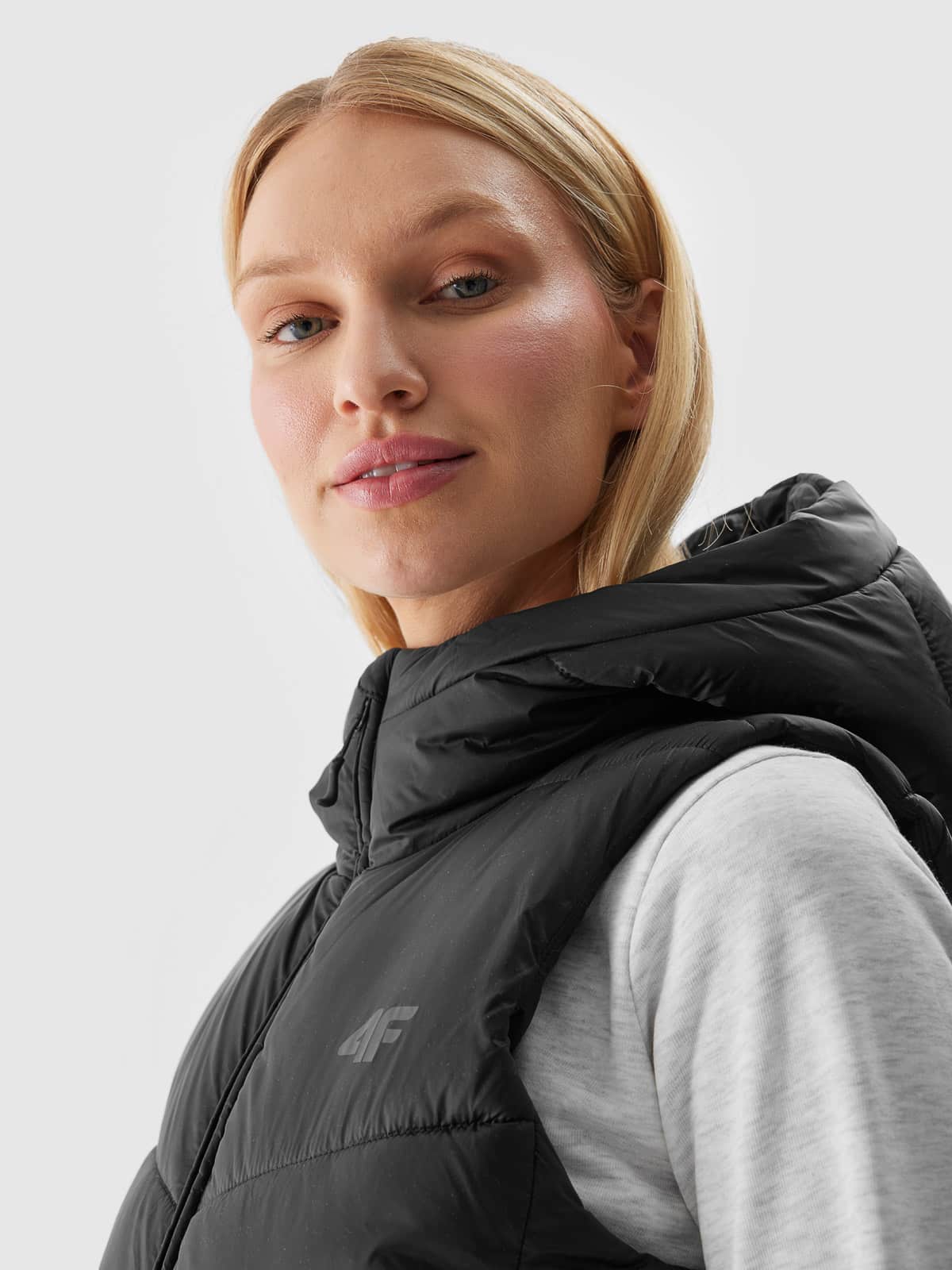 4F VEST JACKET, DEEP BLACK/114