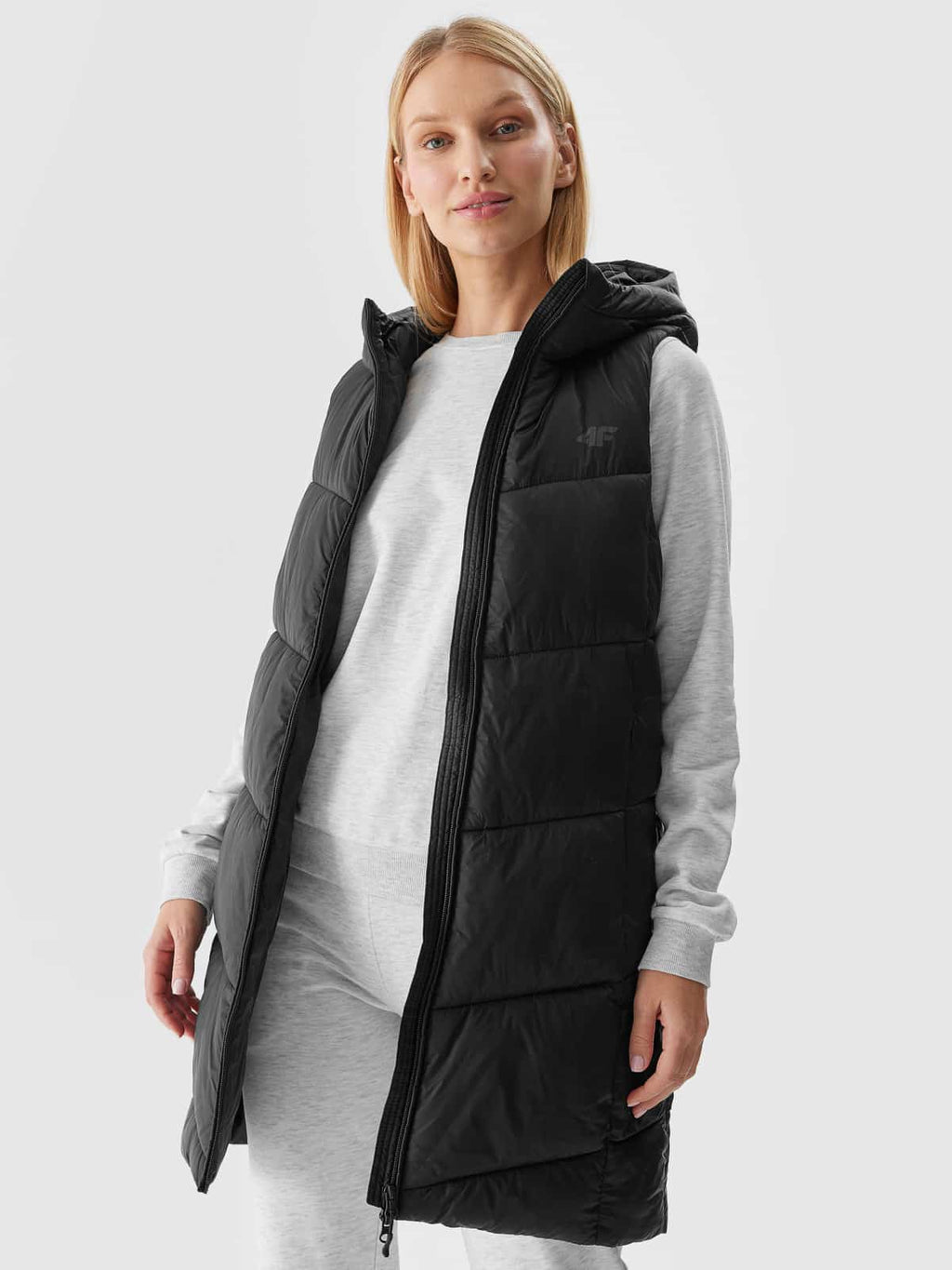 4F VEST JACKET, DEEP BLACK/114