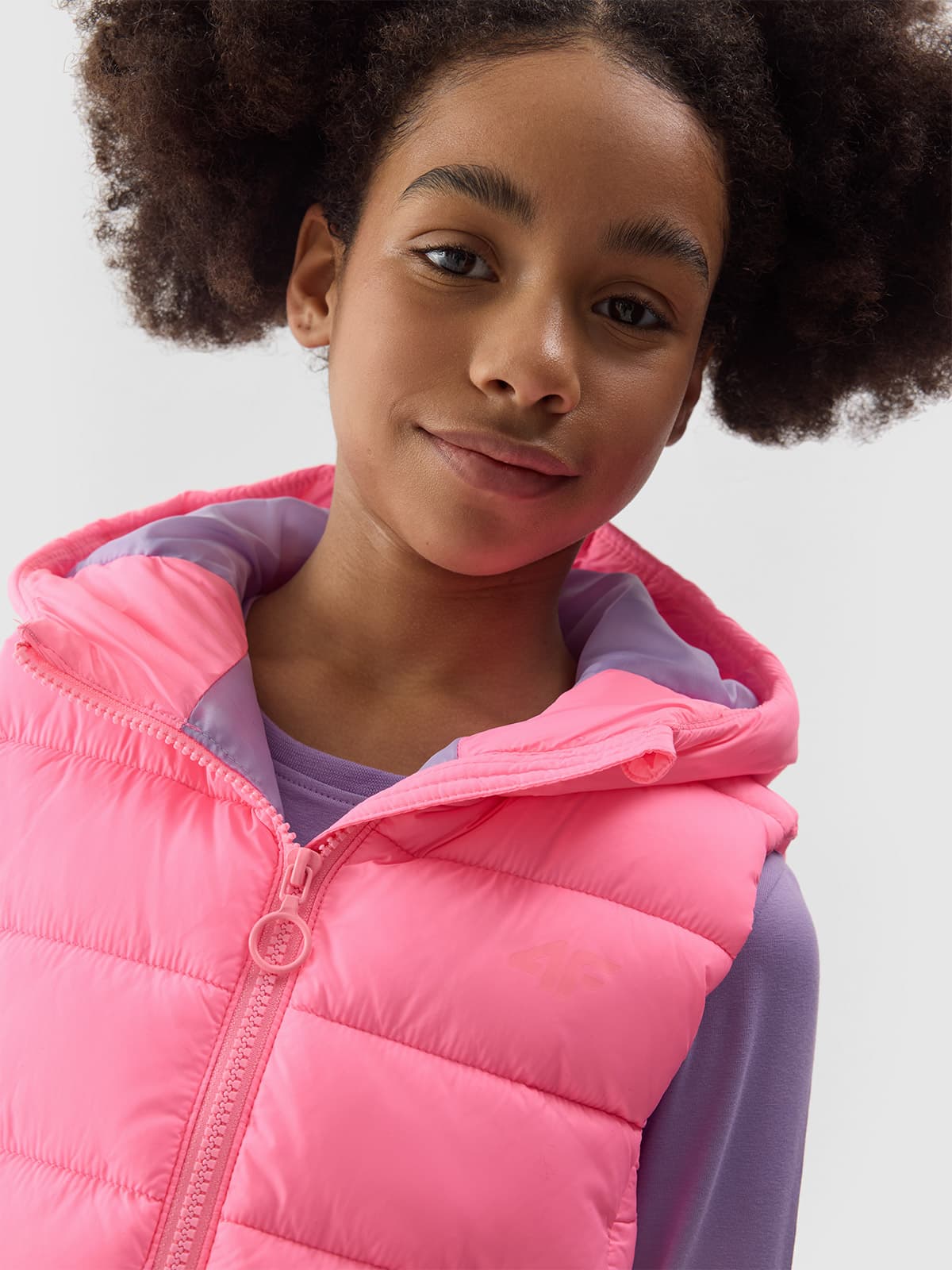 4F VEST JACKET, HOT PINK NEON