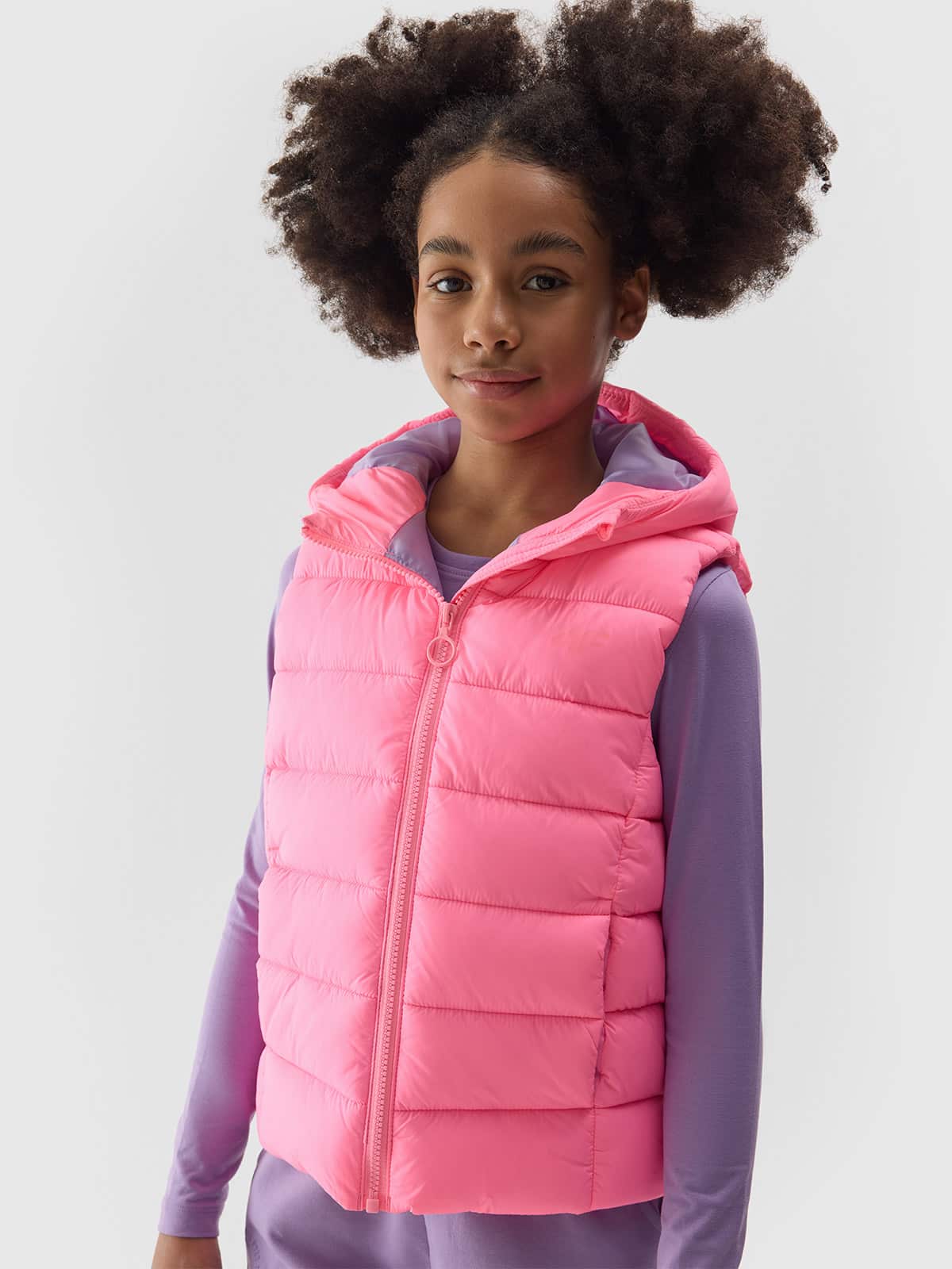 4F VEST JACKET, HOT PINK NEON