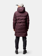 virsjaka linjat w puffer parka fudge maroon red ha 065 0409 c68
