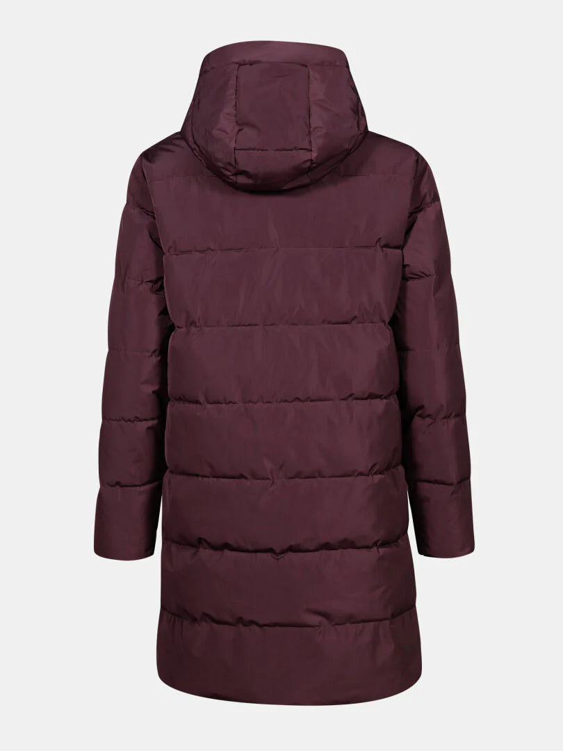 virsjaka linjat w puffer parka fudge maroon red ha 065 0409 c68 5