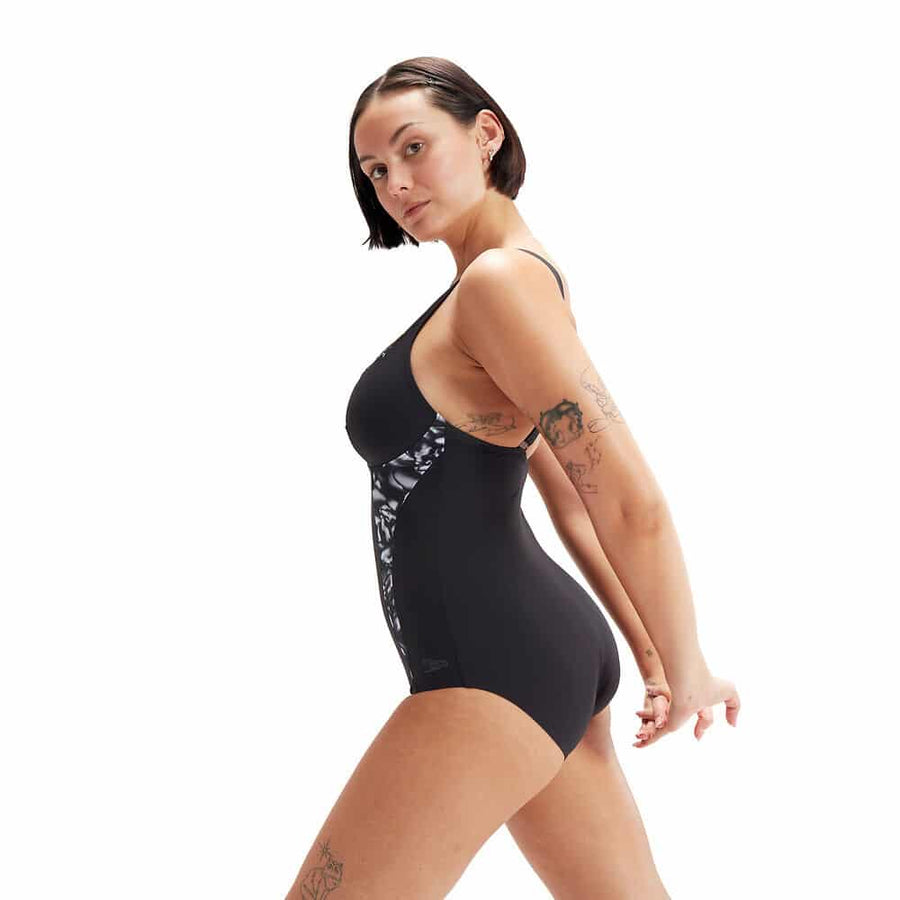Speedo Womens Speedo Shaping Printed Panel 1 Piece LunaEl