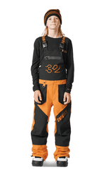 Youth Basement Bib Black Orange 1