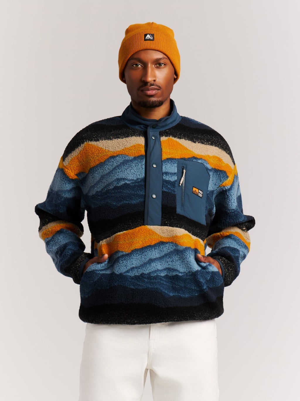 Flīsa termoveļa PRTBrowser outdoor 1/4 button top 5