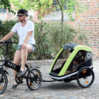 Hamax Avenida Child Biketrailer Lime Stroller Two Children