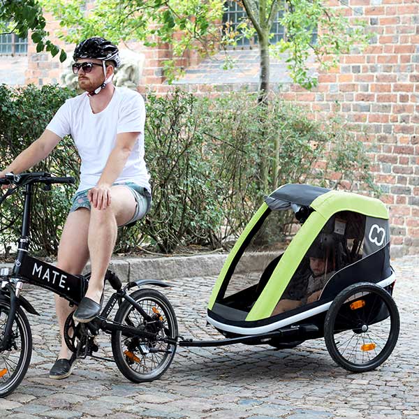 Hamax Avenida Child Biketrailer Lime Stroller Two Children