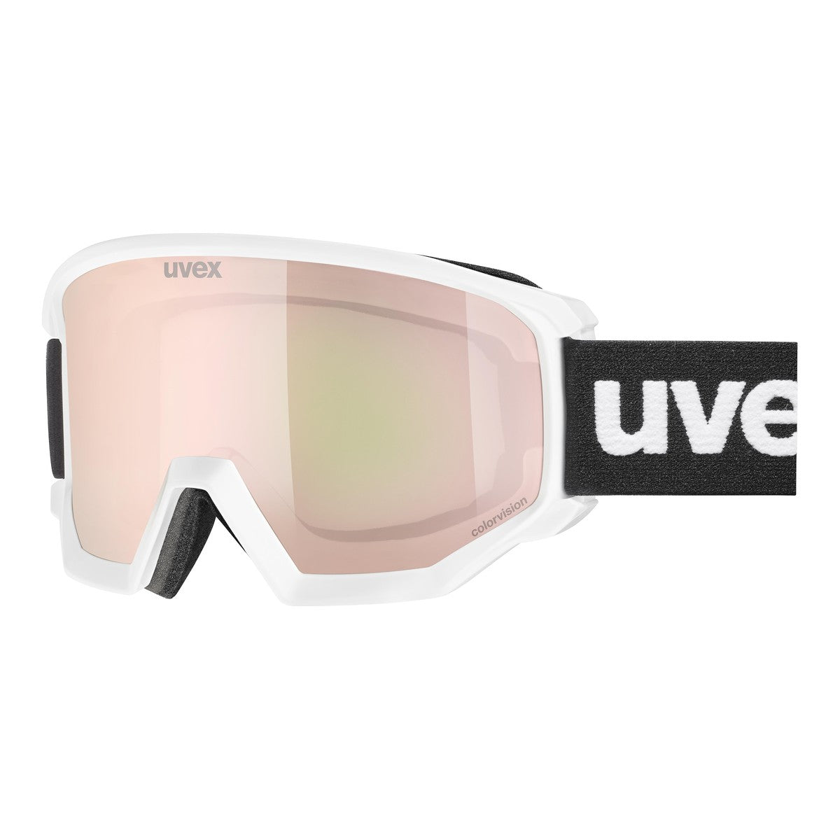 Slēpošanas brilles uvex athletic CV white mat SL/rose-green