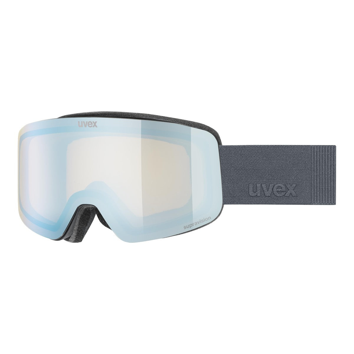 Slēpošanas brilles uvex pwdr FM black matt dl/sapphire-yell