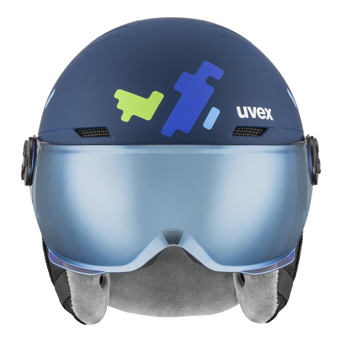 Slēpošanas ķiveres uvex rocket jr. vis blue puzzle m 2