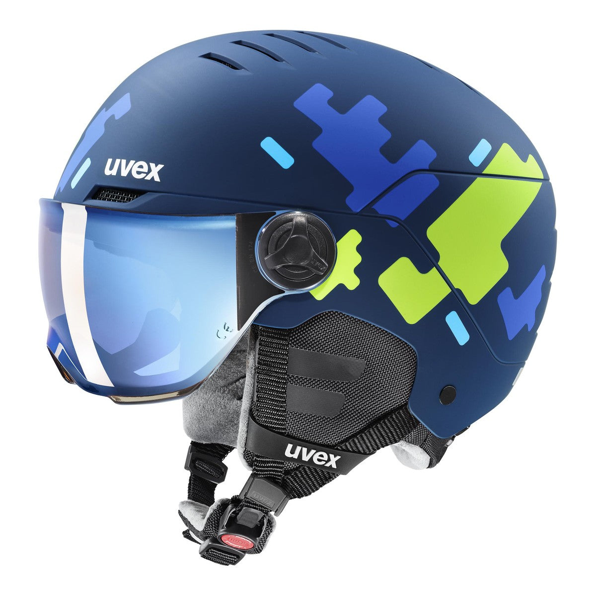 Slēpošanas ķiveres uvex rocket jr. vis blue puzzle m