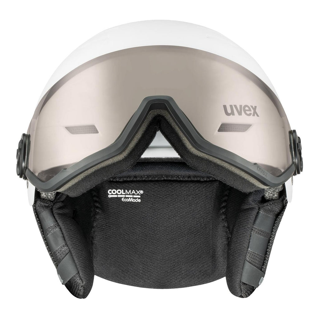 Slēpošanas ķiveres uvex wanted visor pro V white matt 2