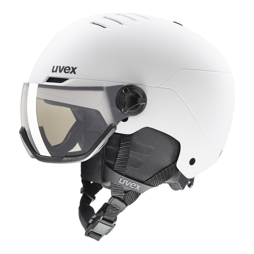 Slēpošanas ķiveres uvex wanted visor pro V white matt