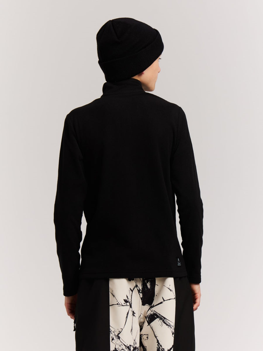 Reperfecty JR 1/4 zip active top, True Black