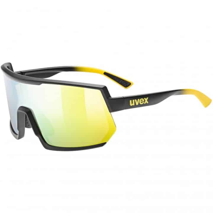 Uvex Sportstyle 235 Glasses Sunbee Blackmatt Supravision Mirror Yellow 1 1322937