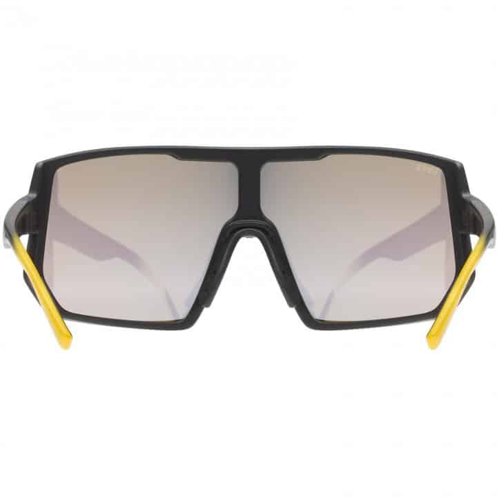 Uvex Sportstyle 235 Glasses Sunbee Blackmatt Supravision Mirror Yellow 2 1322944