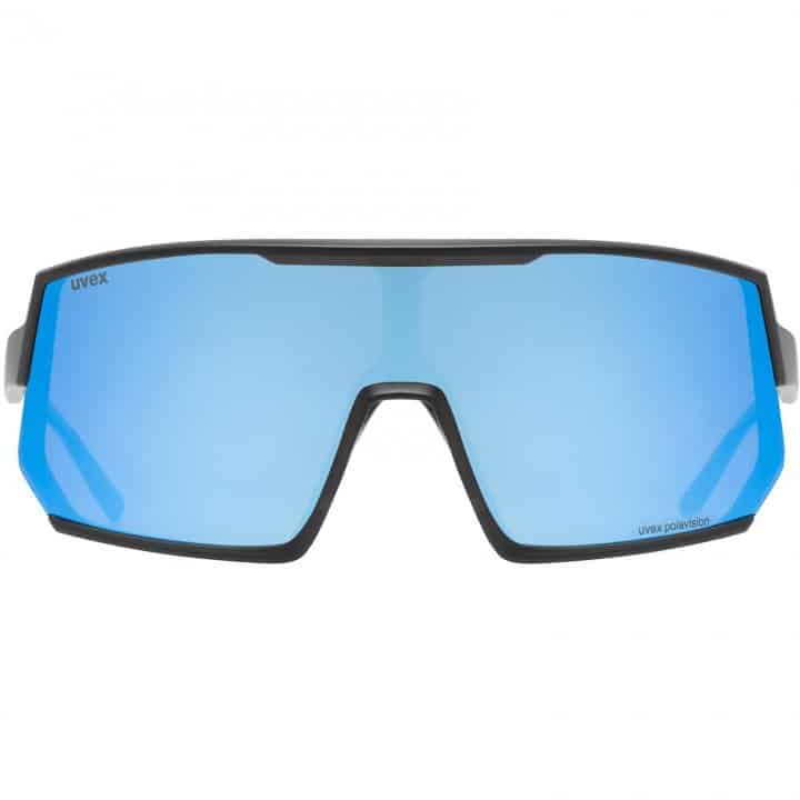 Uvex Sportstyle 235 P Glasses Black Matt Polavision Supravision Mirror Blue 5 1322616