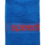 Speedo Border Towel, Neon Blue Lava Red