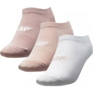 4F SOCKS , WHITE+CREME+PINK