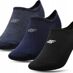 4F SOCKS, NAVY MELANGE+NAVY+BLACK