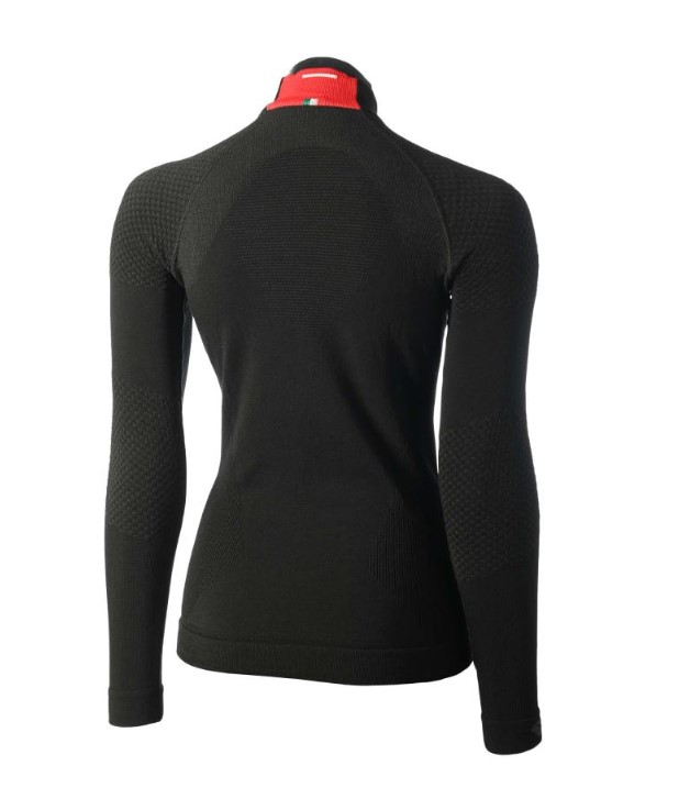 mico long sleeves round neck shirt primaloft, nero