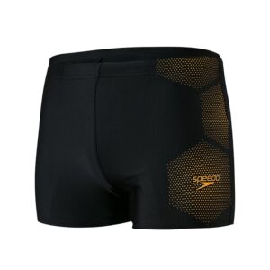 Speedo Tech Placement Aquashort AM, Black/Mango