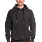 CUBE Organic Hoodie Script washed black
