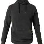 CUBE Organic Hoodie Script washed black