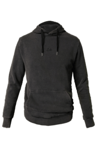 CUBE Organic Hoodie Script washed black
