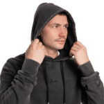 CUBE Organic Hoodie Script washed black