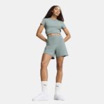 ess elevated high rise rib shorts 5 gre pu 685026 30 1