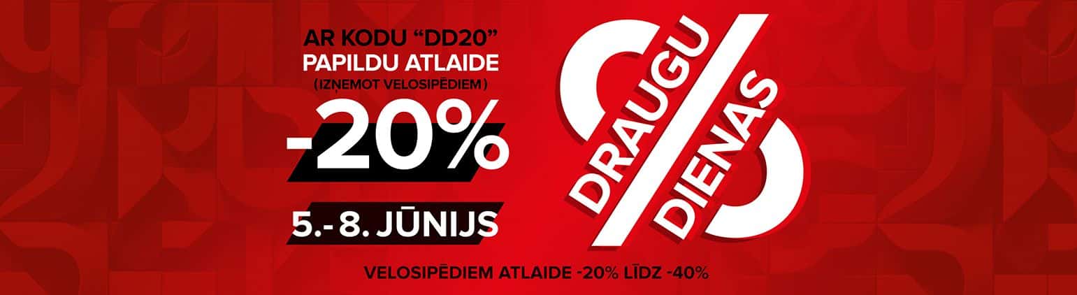 Draugu dienas Junijā atlaides izpārdošana