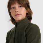bērnu jaka fleece khaki 4f jwaw25tflem413 43s 2