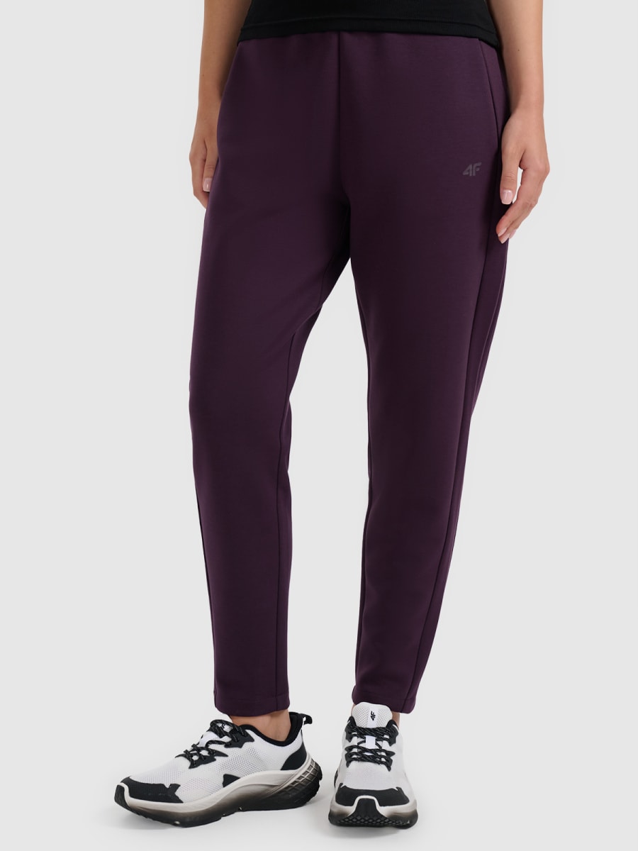 brīvā laika bikses trousers dark violet 4f waw25ttrof1197 50s