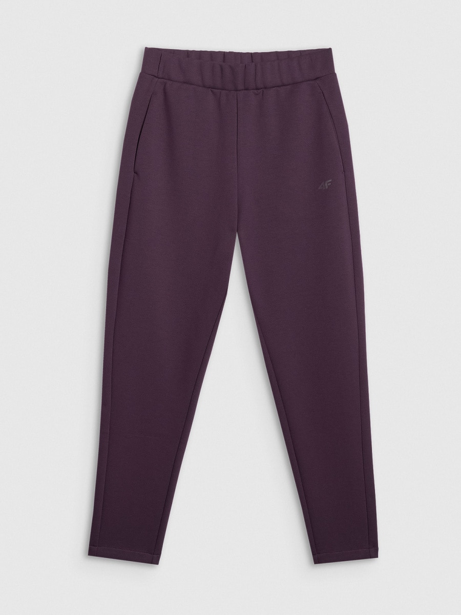 brīvā laika bikses trousers dark violet 4f waw25ttrof1197 50s 3