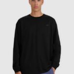 brīvā laika džemperis longsleeve deep black 4f waw25tlonm481 20s