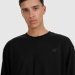 brīvā laika džemperis longsleeve deep black 4f waw25tlonm481 20s 1