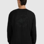 brīvā laika džemperis longsleeve deep black 4f waw25tlonm481 20s 2