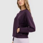 brīvā laika džemperis sweatshirt dark violet 4f waw25tswsf1871 50s