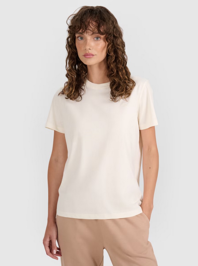 brīvā laika krekls tshirt creme 4f waw25ttshf2970 12s