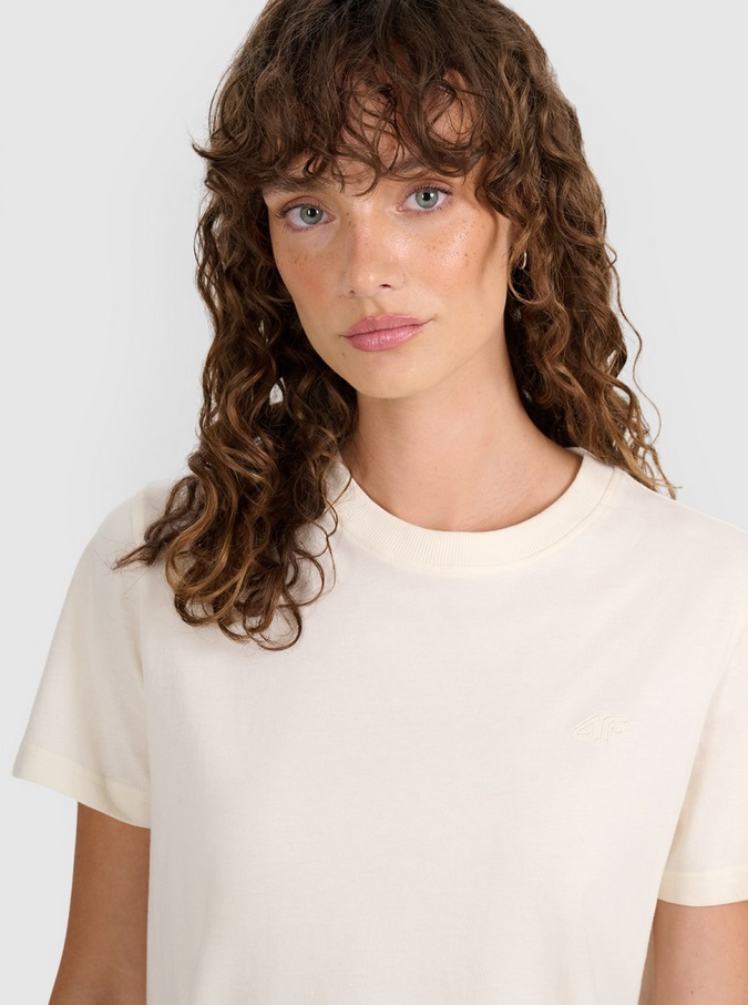 brīvā laika krekls tshirt creme 4f waw25ttshf2970 12s