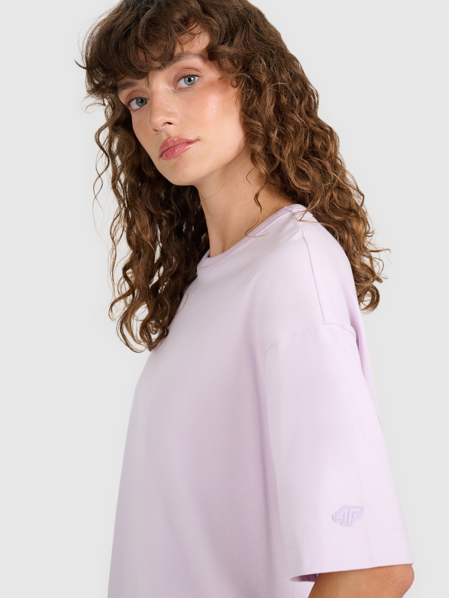 brīvā laika krekls tshirt light violet 4f waw25ttshf2350 52s