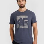 brīvā laika tkrekls tshirt middle grey melange 4f waw25ttshm3126 24m