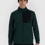 flīsa jaka fleece dark green 4f waw25tflem414 40s