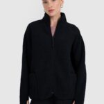 flīsa jaka fleece deep black 4f waw25tflef328 20s