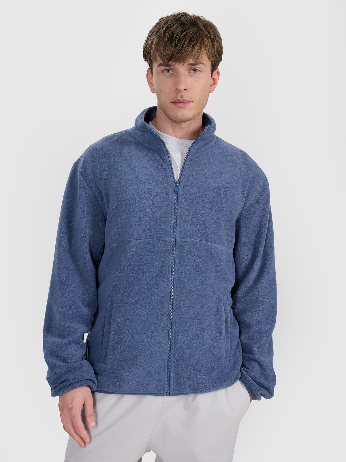 flīsa jaka fleece denim 4f waw25tflem357 32s