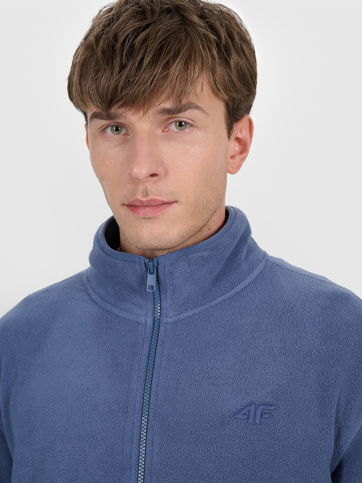 flīsa jaka fleece denim 4f waw25tflem357 32s 3